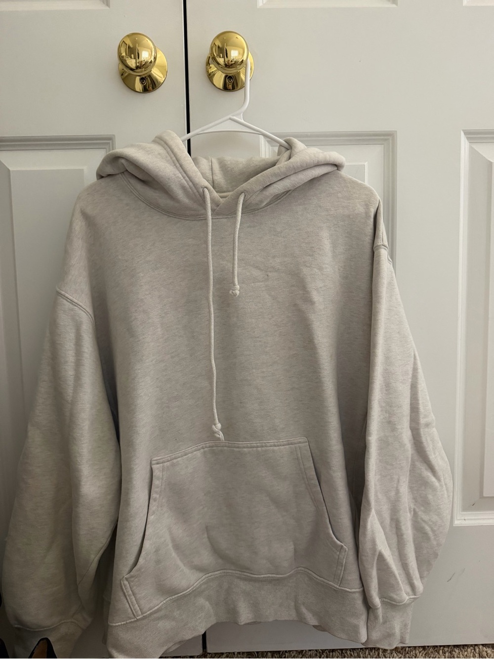 Aritzia Oversized Hoodie in Light Beige